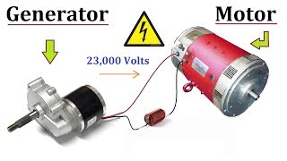 24V DC Motor to 220V Electric Generator 120W at Low RPM  Amazing Idea DIY [upl. by Alroi]