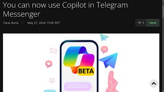 You can now use Copilot in Telegram Messenger [upl. by Nidia180]