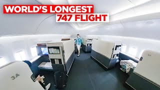 Korean Air B7478 First Class  Worlds Longest 747 Flight [upl. by Kinna968]