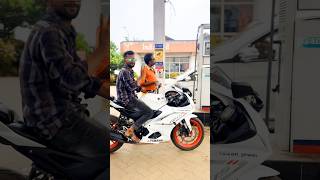 petrol pump reaction🫣status shortvideos trending reels trendingsong viralvideo yamahar15v4 [upl. by Marti]