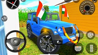 Indian Cars Simulator 3D  Mahindra Thar gadi game 13 Realistic Car Game [upl. by Mcspadden]