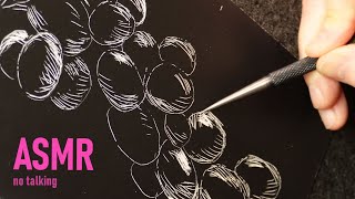 Satisfying scratchboard drawing ASMR scratching sounds no talking [upl. by Assilac]