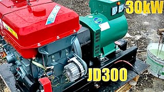 Jiangdong JD300 diesel  30kW generator test run [upl. by Ganny310]