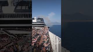 MSC Crociere vista dal ponte lasciando Napoli msc msccrociere msccruise napoli crociera [upl. by Lrad]