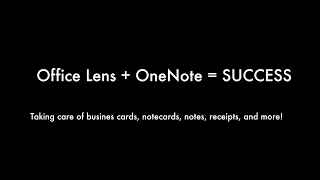 Office Lens  OneNote  Productivity Success [upl. by Atteloc]