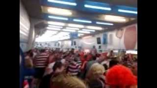 Wigan Rugby League Ultras Brigantes sing the Kings of Rugby [upl. by Eimile]