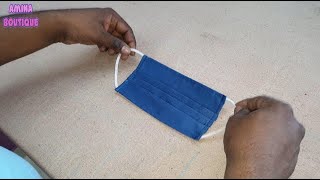 How to Make Surgical Face Mask at Home by Amina Boutique [upl. by Aicenra995]