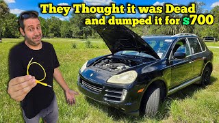 I Bought a Dead Porsche SUV for 700 and Fixed it with a Wire [upl. by Cleti592]