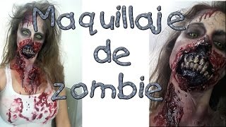 Walking Dead Tutorial  Maquillaje de zombie o muertos vivos [upl. by Howard]