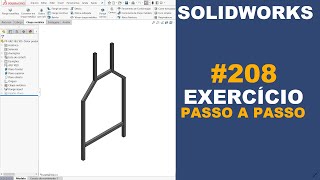 SOLIDWORKS  EXERCÍCIO 208  QUADRO DE METALON 60x60x2mm solidworks [upl. by Rednaskela4]