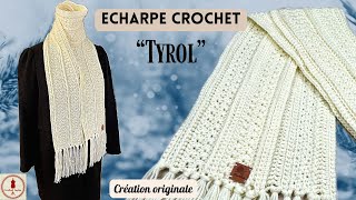 ÉCHARPE au CROCHET  tuto Echarpe quotTyrolquot XXL carolinesophiecreations PLUS 👇 [upl. by Benedetto]