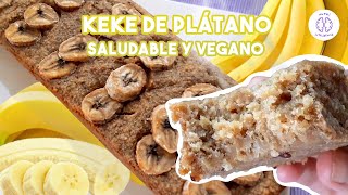 Receta keke de plátano saludable y vegano sin huevo sin mantequilla  receta secreta paso a paso 🍌🍞😱 [upl. by Epps]