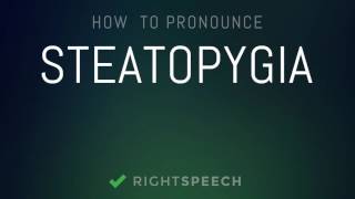 Steatopygia  How to pronounce Steatopygia [upl. by Kant]