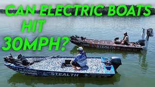 30MPH in Electric Aluminum Bass Boat [upl. by Lagasse]