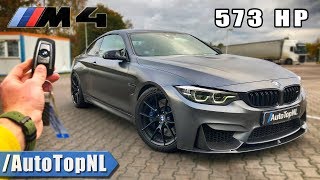 573HP BMW M4 Competition  REVIEW POV on AUTOBAHN NO SPEED LIMIT by AutoTopNL [upl. by Xyno]