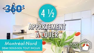 Appartement à louer  Visite virtuelle  Apartment Tour  MontréalNord 4 ½ BonsLocatairescom [upl. by Whitten]