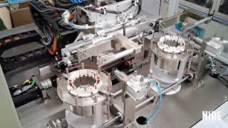 Automatic BLDC needle winding machine  Motor Stator Coil Winding Process [upl. by Hilde]