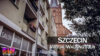 【4K 60fps】VIRTUAL WALKING TOUR 🚶 «Szczecin  Poland 2021» 🎧 Binaural Sounds UltraHD for 2160p TV [upl. by Enyrhtac]