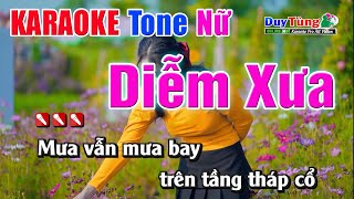 Karaoke  Diễm Xưa  Tone Nữ  Nhạc Sống Duy Tùng [upl. by Luoar]