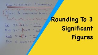 3 Significant Figures How To Round Any Number Off To 3 Significant Questions [upl. by Rior]