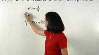 Writing the Equation of a Line  MathHelpcom  Algebra Help [upl. by Noyad764]