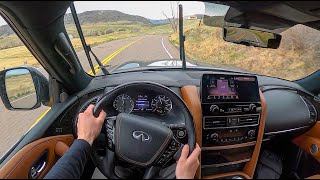 2022 Infiniti QX80 Sensory AWD  POV Test Drive Binaural Audio [upl. by Thinia]