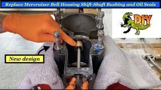 Replace Mercruiser bell housing shift shaft bushings and oil seals [upl. by Feune]