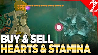 Buy amp Sell Hearts amp Stamina at the Horned Statue in Tears of the Kingdom [upl. by Oneil]