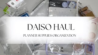 Daiso Planner Supplies Organization Haul [upl. by Wyck]