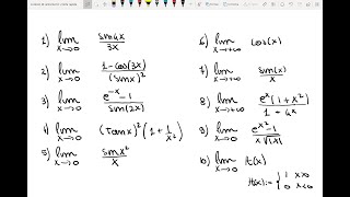 Analisi I  Limiti di funzioni con limiti notevoli  10 esercizi svolti [upl. by Mutat921]