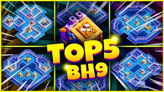 TOP 5 Best BH9 Trophy Base Links 2024  NEW BUILDER HALL 9 Base Clash of Clans [upl. by Ney702]