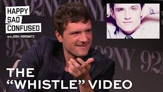 Josh Hutcherson listens and reacts to WHISTLE meme [upl. by Aneev]