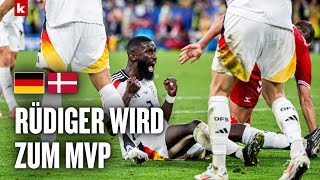 Rüdiger reißt Mannschaft und Fans mit quotDeutschland träumt von Berlinquot  Deutschland  Dänemark 20 [upl. by Ahsilram29]