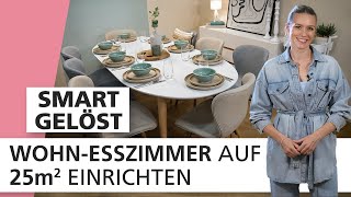 Klein amp praktisch eingerichtet  dein WohnEsszimmer auf 25 qm 🛋  Smart gelöst  INTERIYEAH [upl. by Ecerehs]