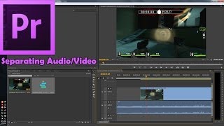 Adobe Premiere Pro CC How to Separate Audio from Video [upl. by Arvad]