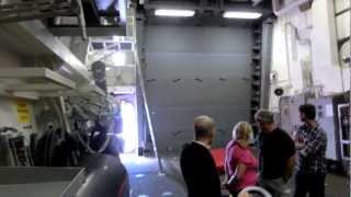 Inside a Helicopter Hangar onboard USS Spruance guided Missile destroyer [upl. by Silvester224]