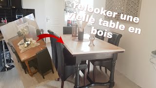 comment relooker une table en bois facilement et sans machine [upl. by Gnas348]