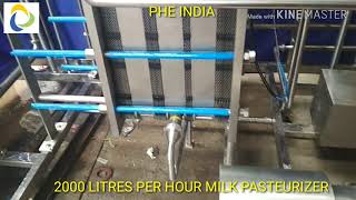 Milk HTST pasteurizer automatic 2000 litres per hour auto steam control and auto milk flow diversion [upl. by Akram773]