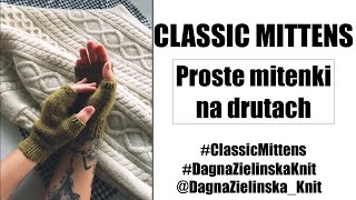 Classic Mittens Dagatenki Proste mitenki na drutach [upl. by Concoff25]