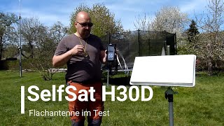 SelfSat H30D  SAT Flachantenne Installation und Test auch als Camping DVBs TV Antenne [upl. by Maurreen]