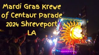 Mardi Gras Krewe of Centaur Parade 2024 Shreveport LA [upl. by Bashemeth]