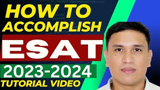 HOW TO ACCOMPLISH ESAT 20232024 STEP BY STEP TUTORIAL [upl. by Aretse]