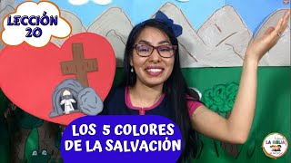 LOS 5 COLORES DE LA SALVACIÓN PLAN DE SALVACIÓN PARA NIÑOS canción y tarea Escuela Dominical [upl. by Negah264]