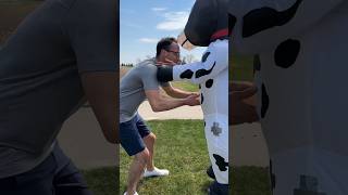 GIANT COW BEAT UP MY DAD shorts [upl. by Ihsir]