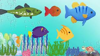 SO MANY FISHES IN THE DEEP BLUE SEA Learn colors with fishes KIDS Learning Video kidsclass123 [upl. by Heigho]