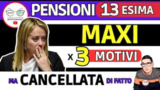 PENSIONI 💶 TREDICESIMA 2023 MAXI CANCELLATA ❗ BONUS 155€  DOPPIA RIVALUTAZIONE 176€ ARRETRATI [upl. by Reyaht]