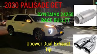 HYUNDAI PALISADE GET MUFFLER DELETE WITH DYNOMAX RACE BULLET AND UPOWER DUAL TIP LOUD AF [upl. by Minnaminnie263]