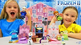 Disney Frozen 2 Advent Calendar Opening All 24 Days of Christmas [upl. by Atronna605]