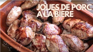 Joues de porc tendres braisées à la bière en cocotte  Römertopf  Recette  229 [upl. by Partan]