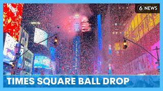 LIVE Times Square ball drop as New York enters 2024  6 News [upl. by Ardni811]